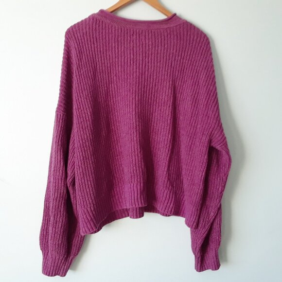 GAP 100% Cotton Slouchy Ribbed Sweater Large Tall - Picture 4 of 7